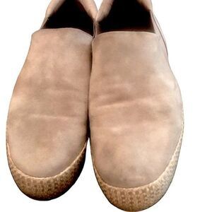 Vince Suede Taupe Platform Espadrilles‎ Size 9